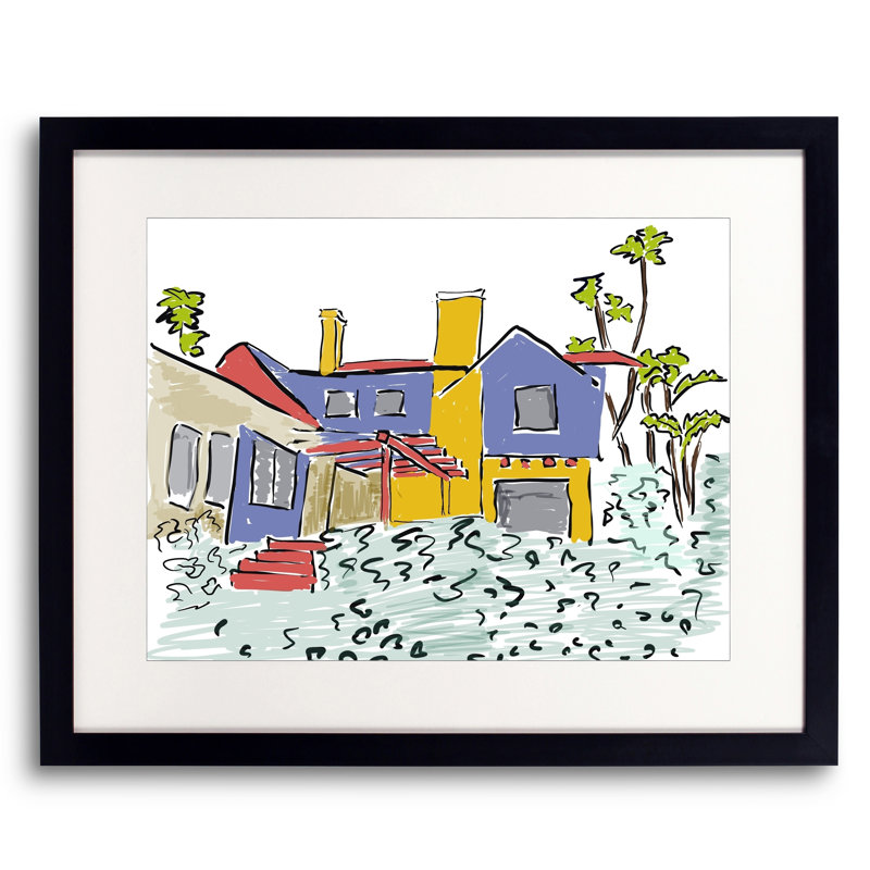 Craftsman House From Lomitas Print by Deborah Blum, 20" H x 16" W