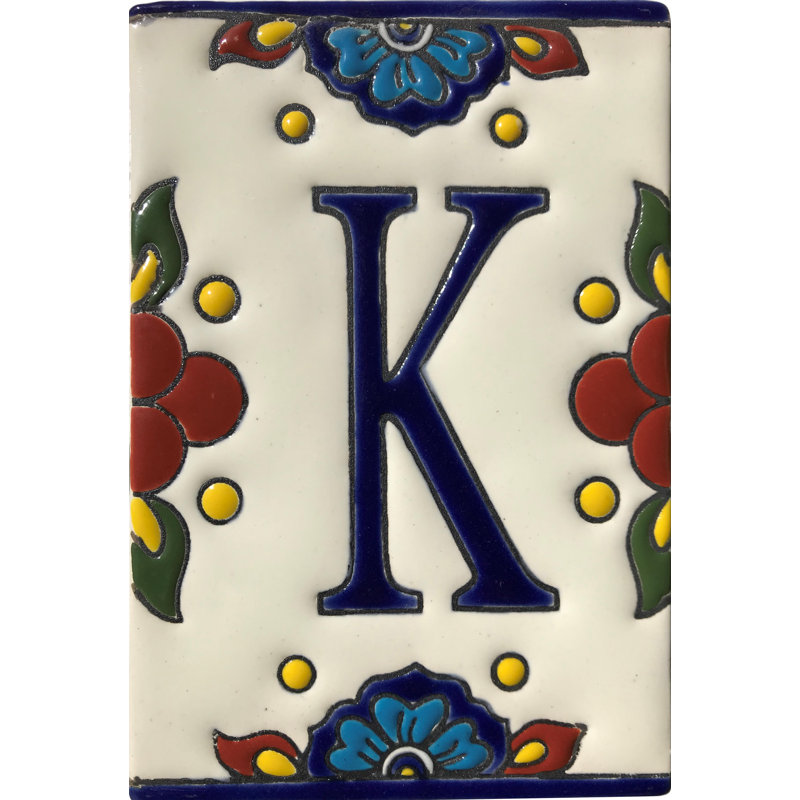 Carreau mexicain Talavera Mission, lettre K