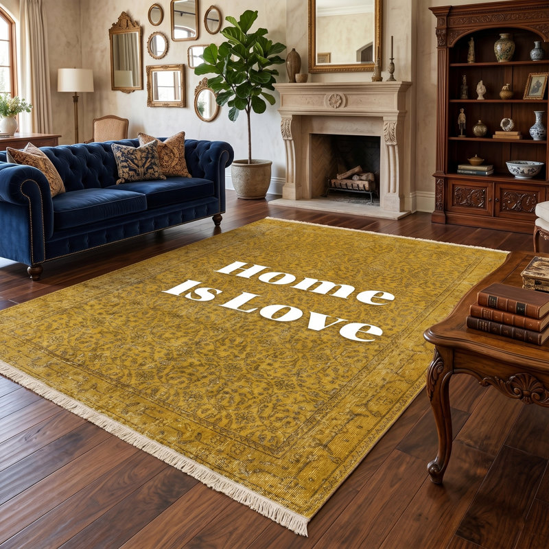 Vintage Golden Ochre 5' X 8' Area Rug