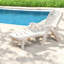 Chaises longues de patio portatives, chaise de piscine moderne réglable en polypropylène