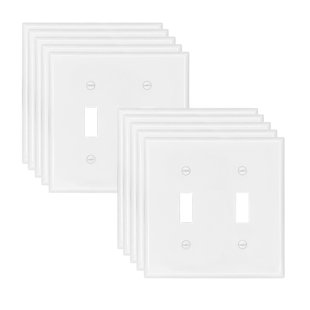 No Subject 2 - Gang Toggle Light Switch Standard Combination Wall Plate (Set of 10)