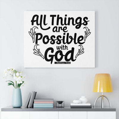 Possible With God - Wrapped Canvas Print
