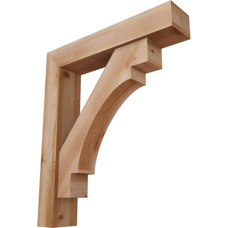 Support Merced Block avec support décalé, 44 x 38, Cèdre rouge occidental de l 7 1/2 po (lisse)