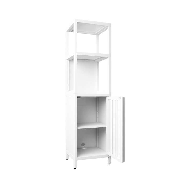 Armoire blanche pour un rangement supplémentaire dans la salle de bain et le salon - Blanc, option de grande capacité