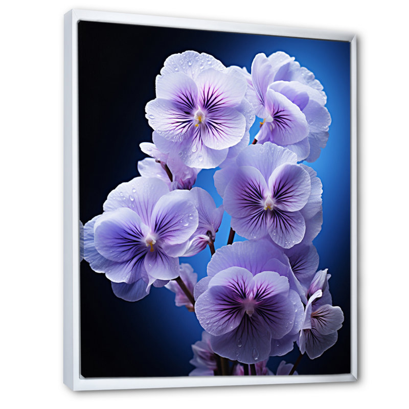 Fleurs murales mauves murmurant des pensées noires - décoration murale florale, H 44 po x l 34 po x P 1,5 po