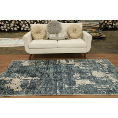 Tapis abstrait délavé 5 x 8