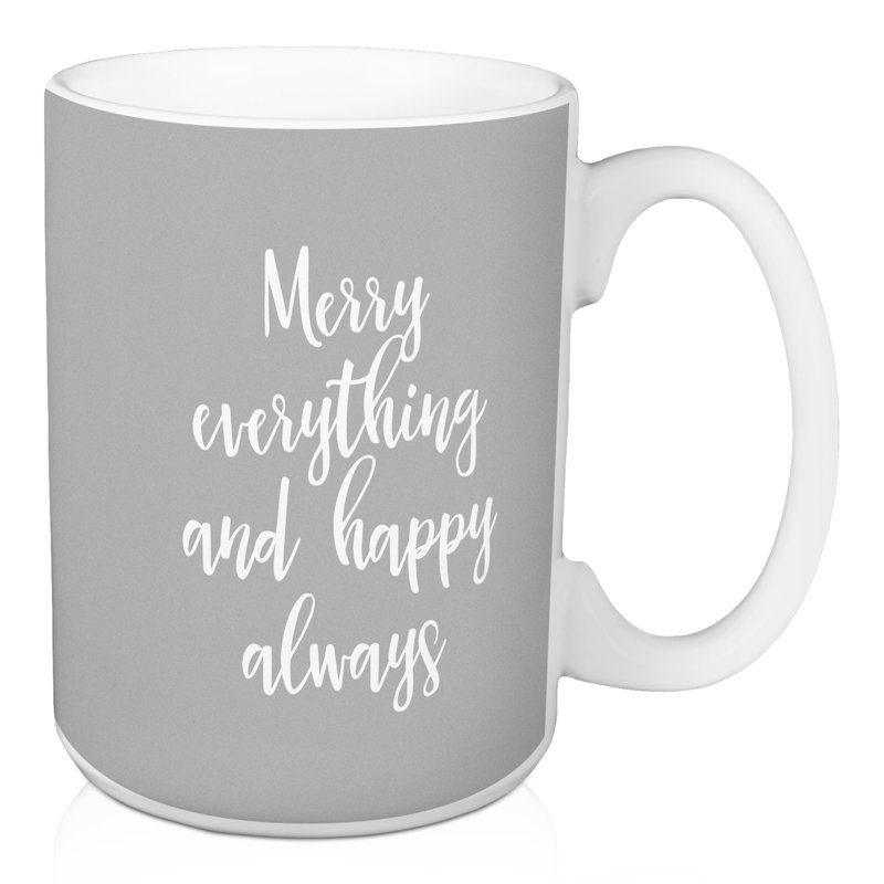 Grande tasse à café joyeux everything Guitierrez, Gris