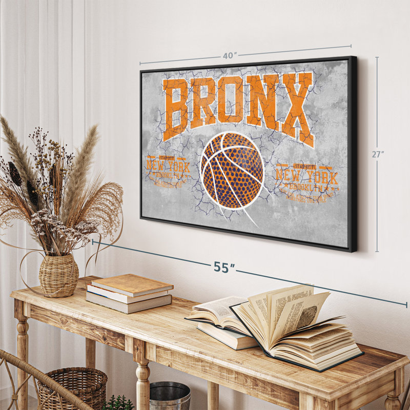 «Bronx NY Basketball Canvas Print», H 27 po x l 40 po