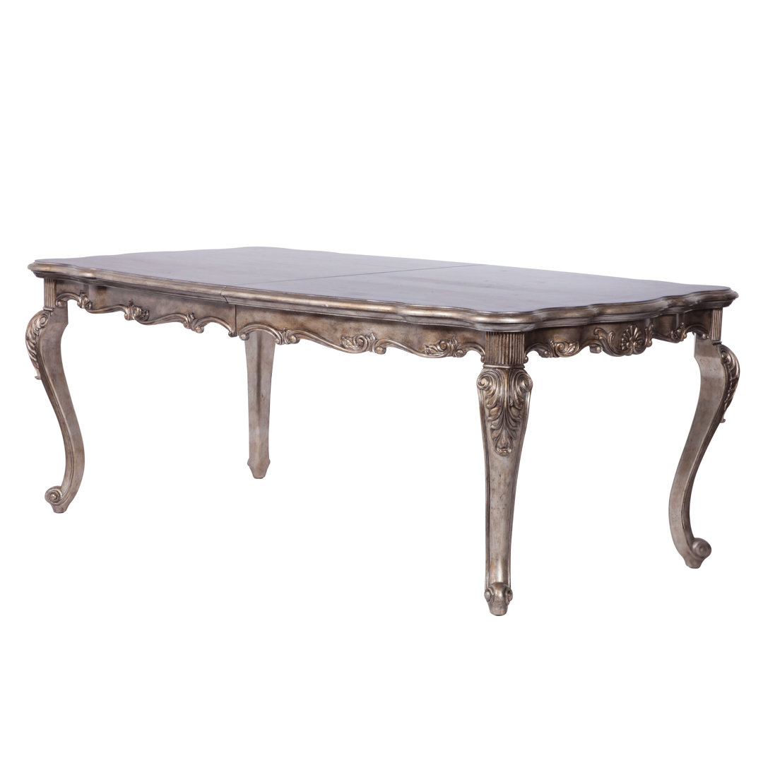Caviness Extendable Dining Table in Antique Platinum Lark Manor™ 