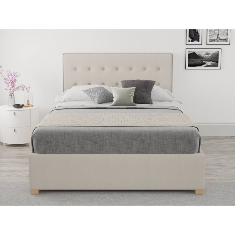 Abarca Upholstered Ottoman Storage Bed, Super King (6'), Blush