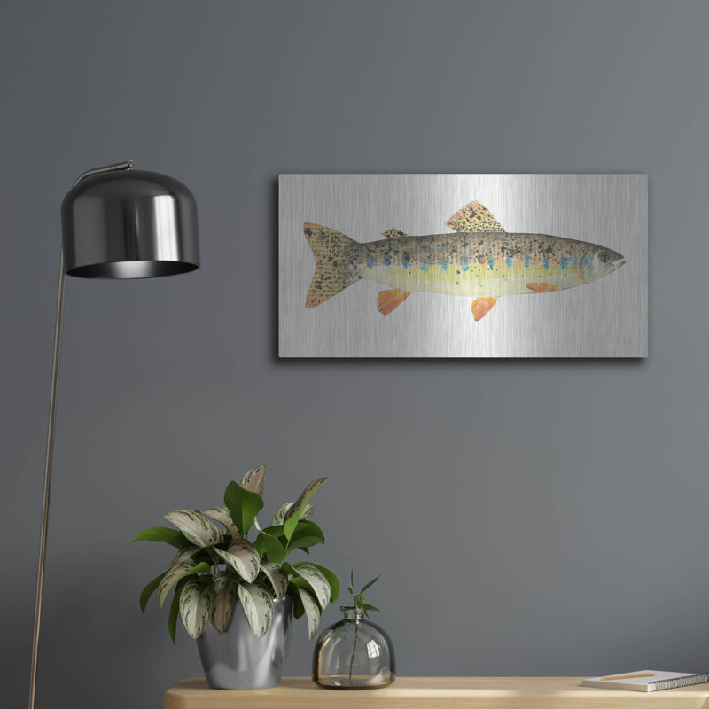 Luxe Métal Art «Angling In The Stream III» par Cour «Angling In The Stream III» par Courtney Prahl