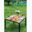 Ensemble de table de salle à manger toutes saisons 5 pièces, ensemble de conversation pour patio avec trou de parasol, rotin extérieur, couleur café