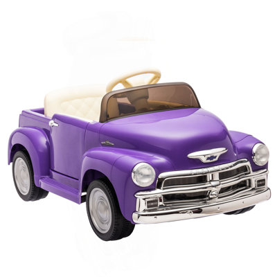 12V Kids Ride On Truck Car W/Parents Control, Licensed Chevrolet 3100 Pickup,Electric Car For Kid,Vintage Modeling,3 Speeds,LED Lights,Bluetooth,USB,High-Power Up To 3.11 MPH,Age 3+