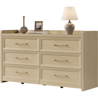 56.4"W Modern 6-Drawer Dresser by Latitude Run
