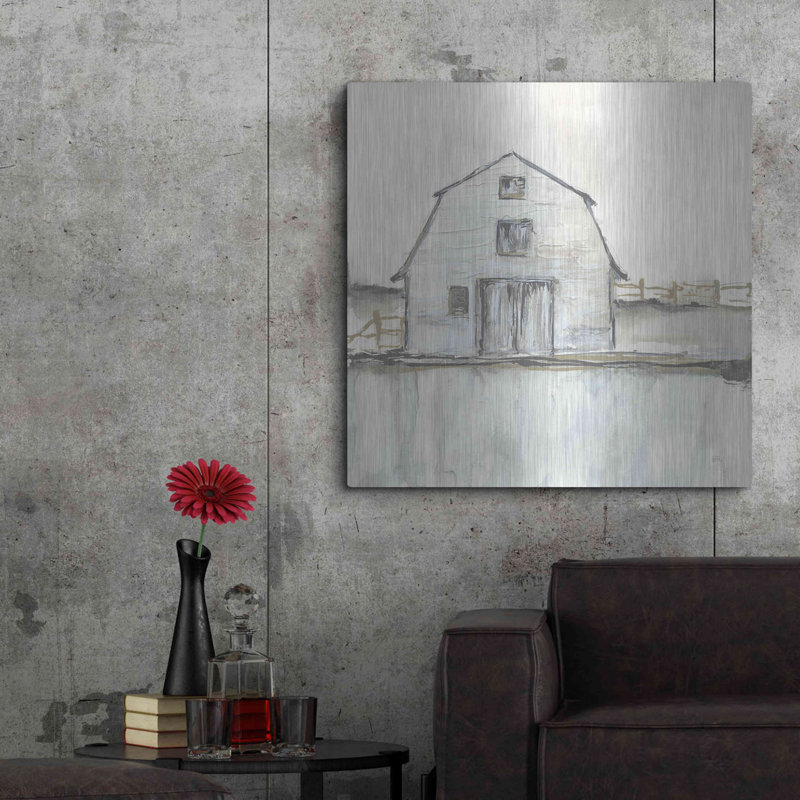 «August Barn®» par Chris Paschke, August Grove®, art mural en métal, H 36 po x l 36 po