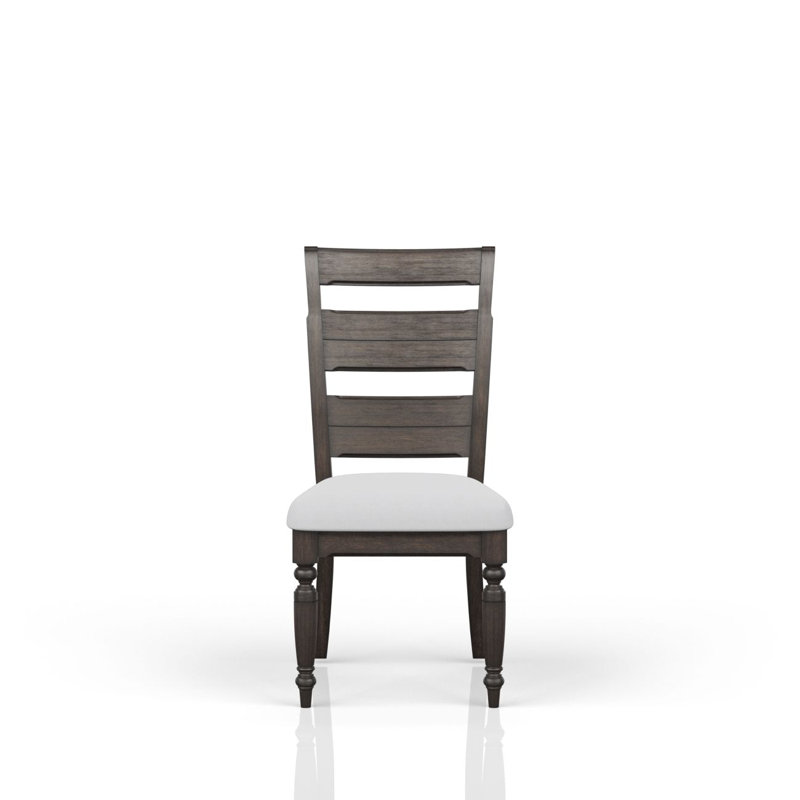 Chaise d'appoint rembourrée à dossier en échelle
