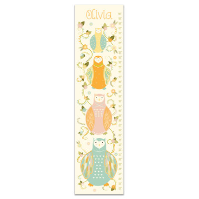 Tableau de croissance personnalisable owls floral Durazo