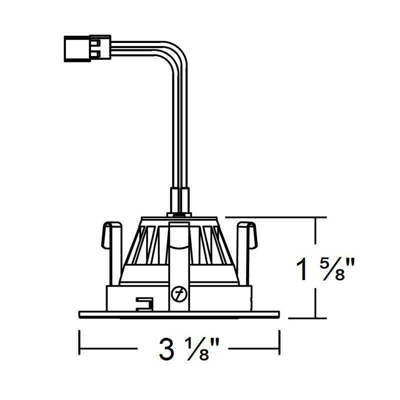 Ensemble d'éclairage encastré 3,13 "Remodel LED Retrofit, Blanc, 2700 K