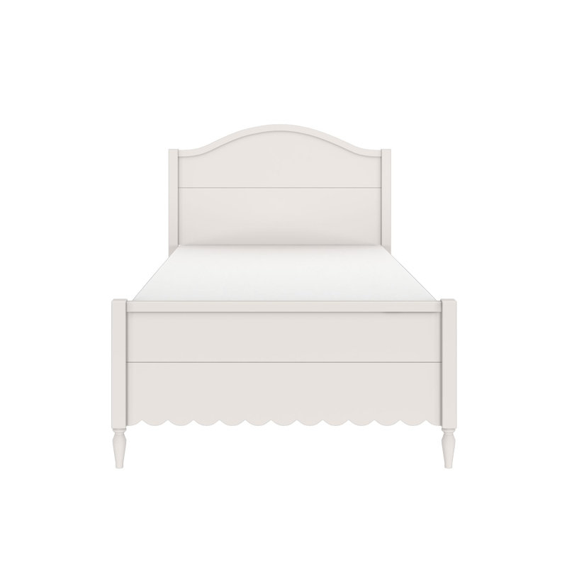 Lit simple Charlotte, Lin blanc, Lit simple