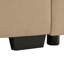 Canapé modulaire en U à 4 places avec rangement pour couvertures - Velours brun clair pour sièges