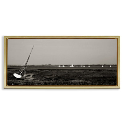 "Boating Vers Hayling", art mural sur toile flottante par Noah Bay