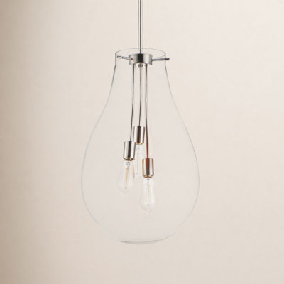 Lorine 3 Light Glass Dimmable Pendant