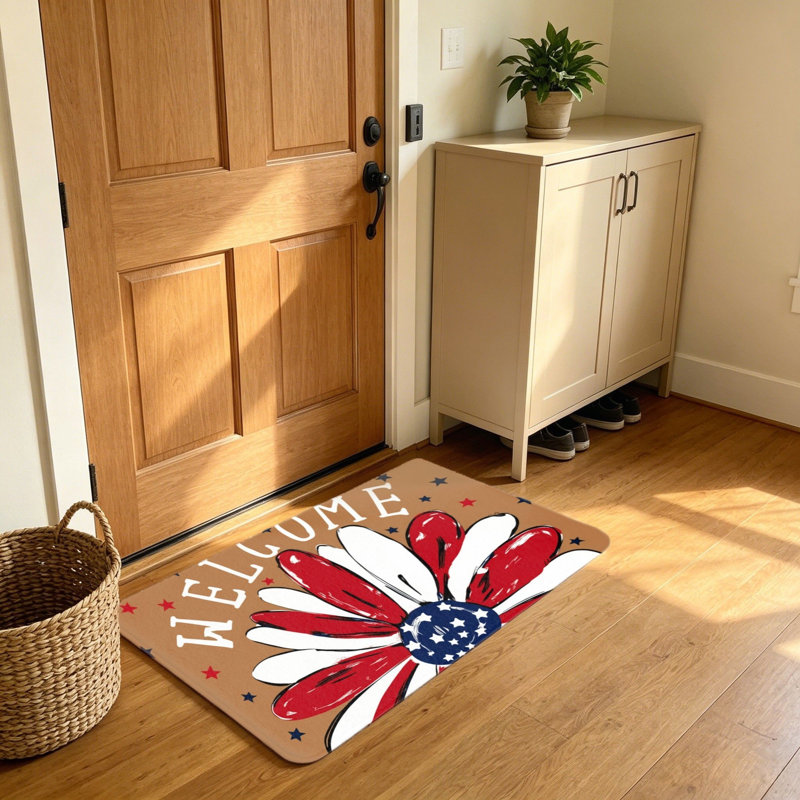 Tapis d'entrée de fête de bienvenue 20 po x 32 po «Independence Day»