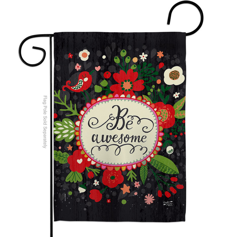 Drapeau de jardin en polyester 18,5 x 13 po Dahlon