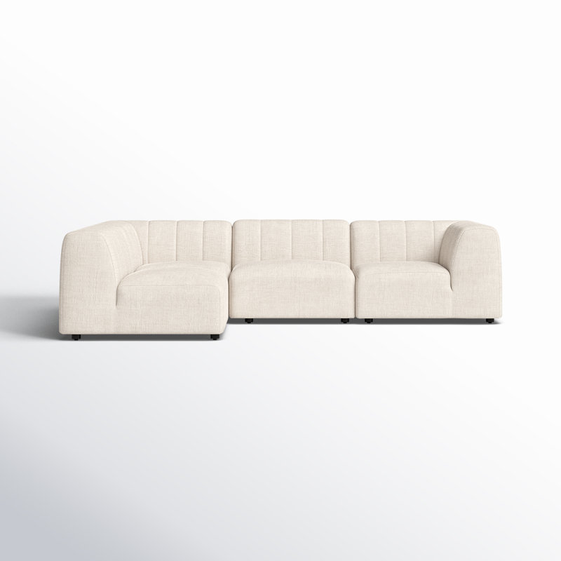 Gwen Outdoor 4 PC Sectional-Faye Sand, Faye Sand