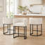 Tabouret de bar 27 po à hauteur de comptoir, tabouret de comptoir rembourré avec structure en métal-2047783221-2047783220