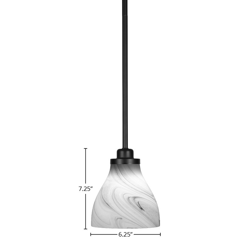 Odyssey 1-Light Mini Pendant, Storm, Matte Black