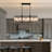 6 - Light Dimmable Kitchen Island Pendant Rectangle Crystal Chandelier-211592021-221163213