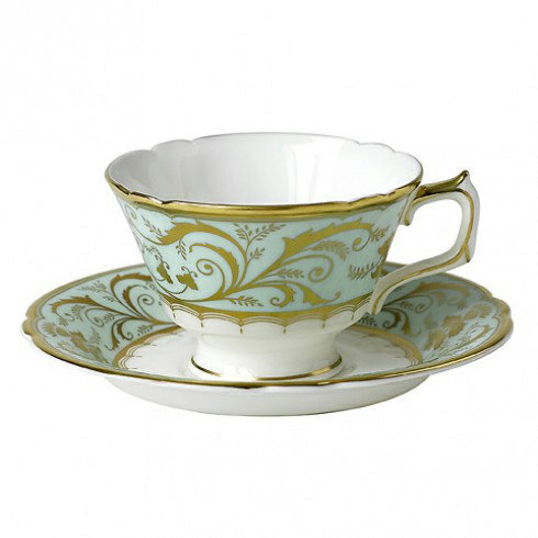 Darl Bone China Teacup, Green