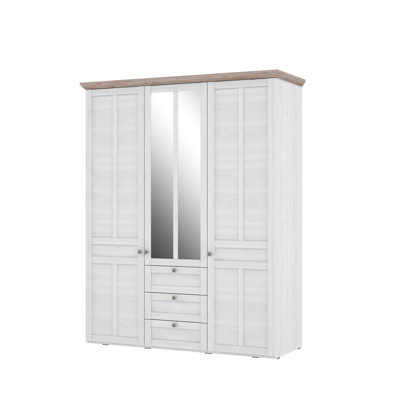 Tooele 3 Door Manufactured Wood Wardrobe