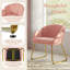 Flower Shape  Accent Armchair ,Tub Chair with Golden Metal Legs-1359078789