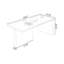 Bureau rectangulaire en bois massif noir-569743799