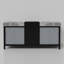 Armoire de salle de bain 72 po Lexora Zilara en noir et gris, avec comptoir et lavabo