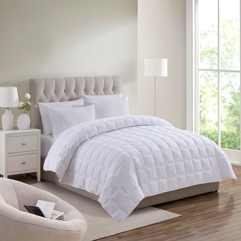 Édredon surdimensionné réversible surdimensionné toutes saisons par Sweet Home Collection, Grand édredon, Blanc