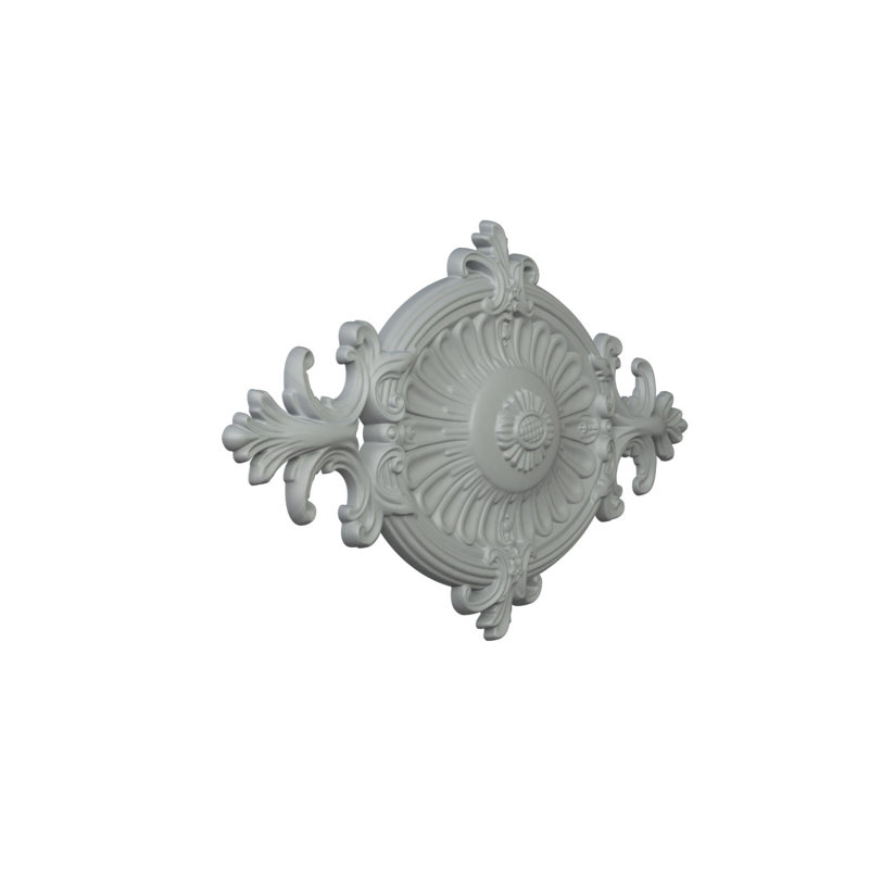 Médaillon de plafond Endurathane Roshan, l 43 1/4 po x H 22 3/8 po x P 2 3/8 po, apprêté en usine