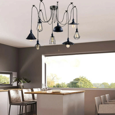 Housatonic 8 - Light Black Cluster Pendant