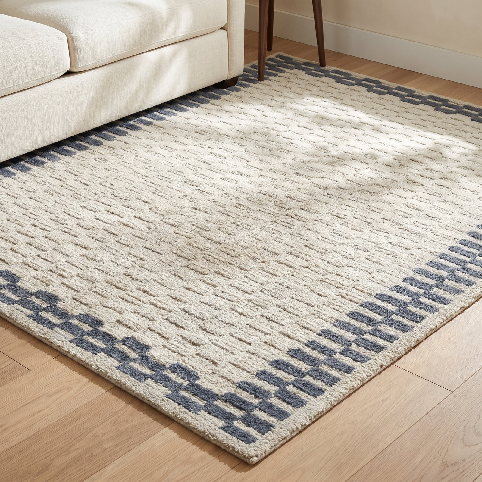 Hand-Tufted Geometric Pattern Rug, Rectangle 6' x 9'