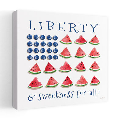 Liberty Fruit Flag, art typographique contemporain