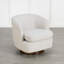 Fauteuil demi-tonneau rembourré et pivotant-1026657022