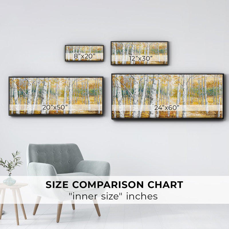 Birch Path II - toile encadrée