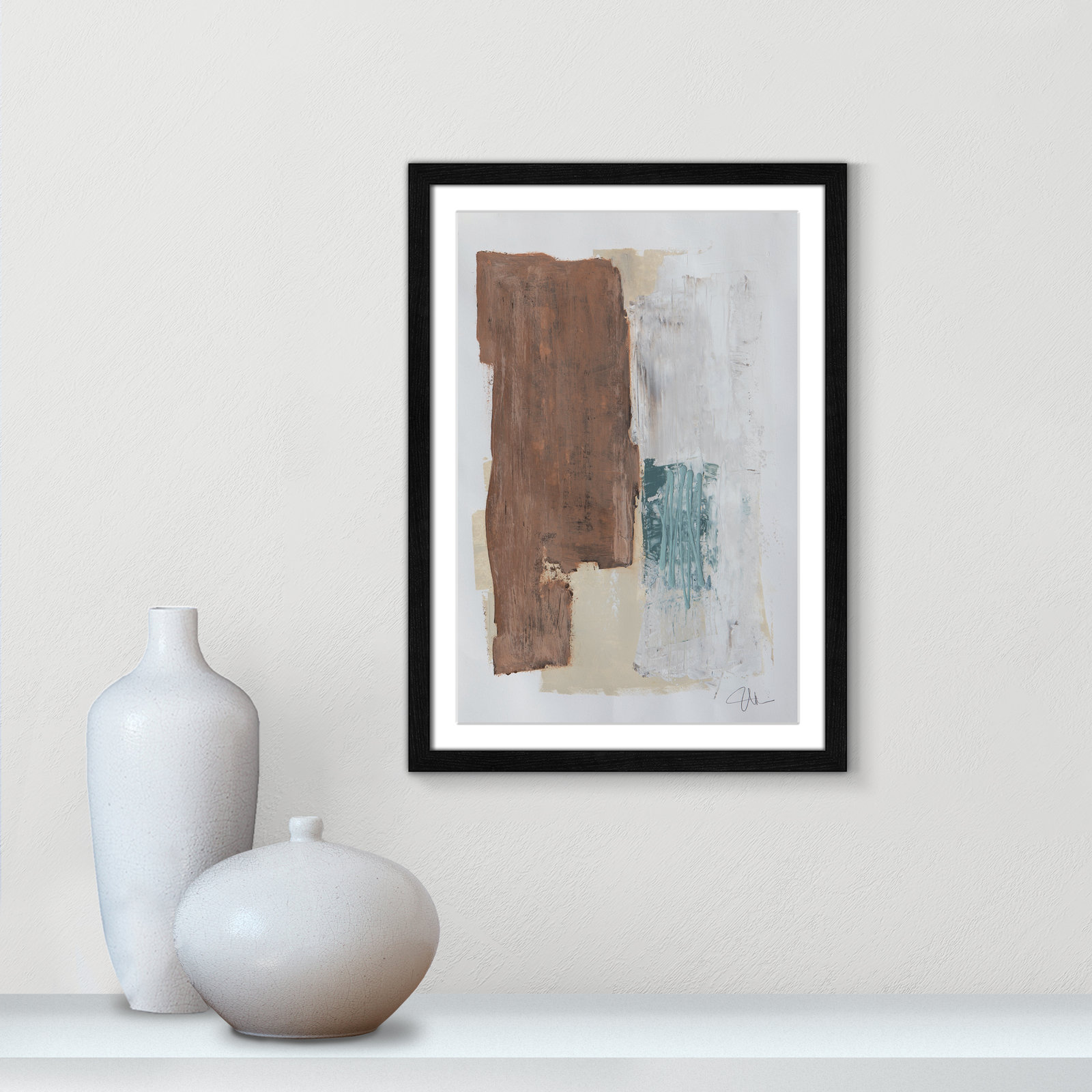 Together We Work I Print, Black Framed, 23" H x 17" W x 0.75" D