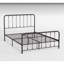 King Platform Bed With Dark Bronze Metal Accents For Bedroom In Frame