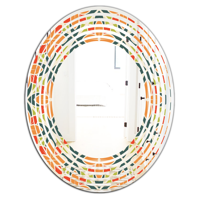 Miroir mural sans cadre iv waves à motif floral american, 31,5 po x 23,7 po