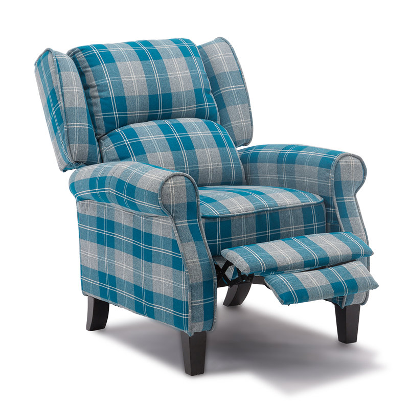 Lynnwood 80cm Wide Wing Chair Recliner, Blue
