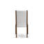 L'ensemble de 5 tables de cuisine pour 4 personnes comprend une table de salle à manger rectangulaire en bois rustique et 4 chaises rembourrées en tissu de lin gris, naturel-103919501-103919502-103919503
