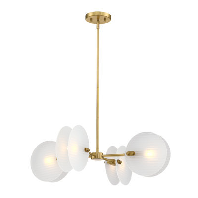 Klorissa 4 - Light Steel Dimmable Round / Oval Chandelier